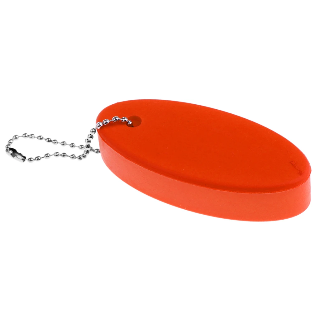 Water Sports Beach Seaside Sailing Yachting Boating Foam Floating Oval Keychain Keyring Key Chain Key Float Buoy - Multi Colors