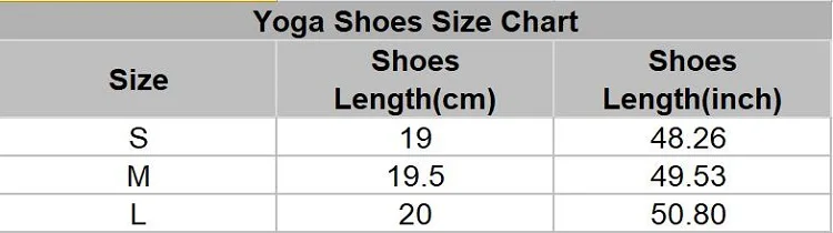 yoga socks size