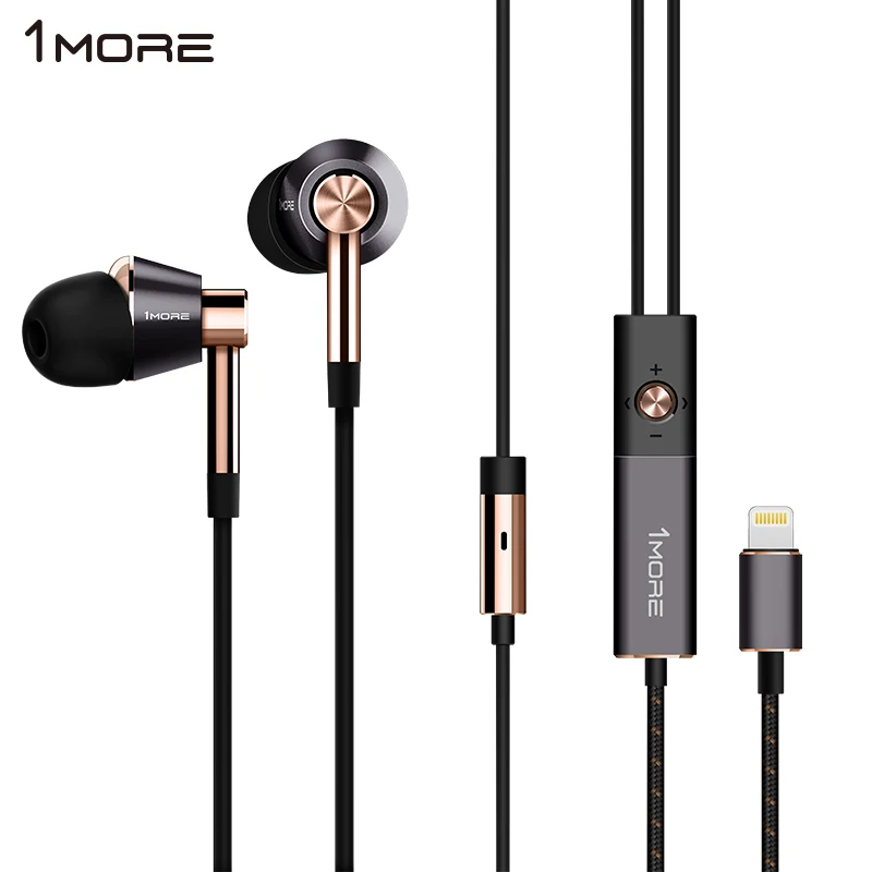 1MORE Triple Driver LTNG In Ear Earphone for Phone HIFI Hybrid Earpiece