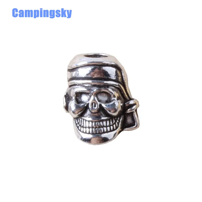CAMPINGSKY الهيكل العظمي الجمجمة ل paracord سوار خاص بقاء سوار سوار ذاتي الصنع المشبك للهروب