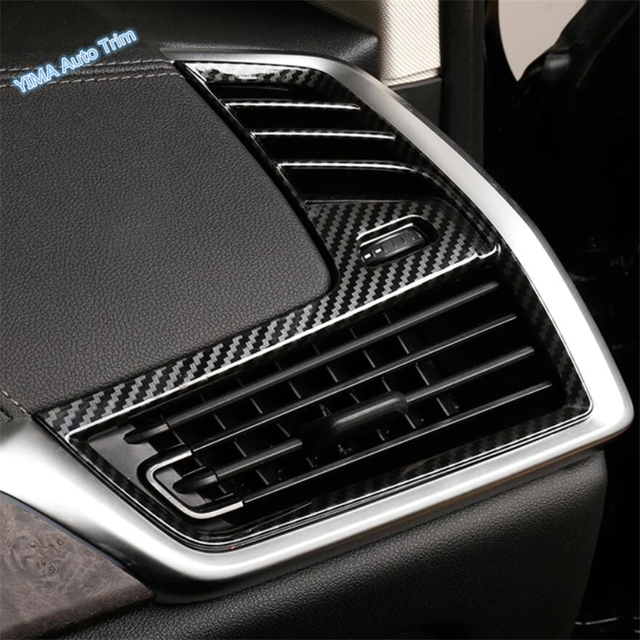 

Lapetus Car Styling Side Air Conditioning AC Outlet Vent Frame Cover Trim 2 Piece ABS Fit For BMW X5 G05 2019 Carbon Fiber Style