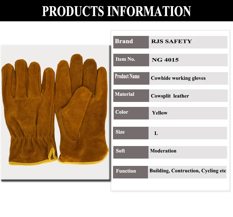 3 пары Для мужчин безопасности рабочие перчатки теплые кожаные рабочие перчатки сварки Защитные Спорт мото износостойкие перчатки 4015