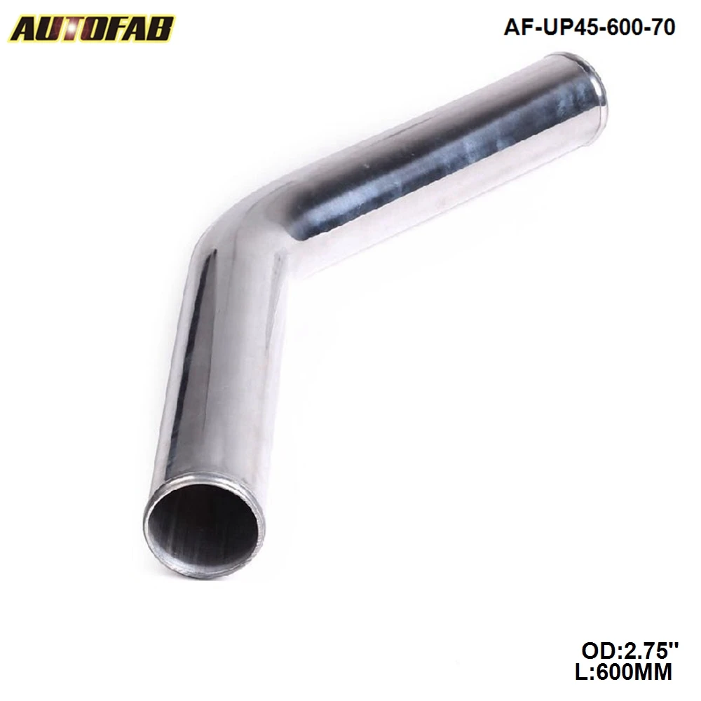 70mm 2.75" Aluminum Exhaust/Downpipe/Intercooler DIY Piping Pipe 45
