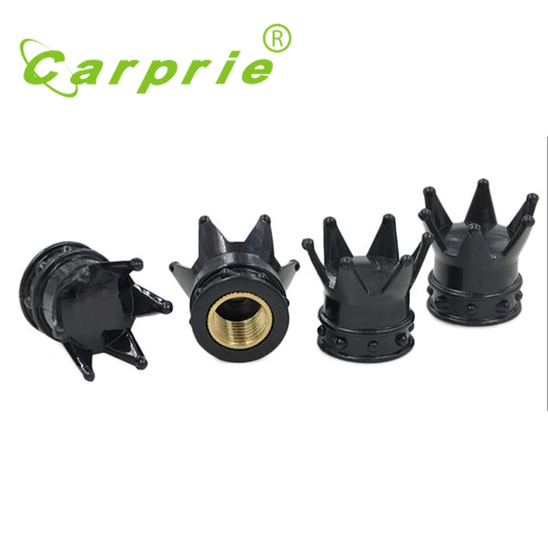 

4PC Crown Tire/Wheel Air Stem Valve Caps For Car Truck Hot Rod personality Fashion 17Sept21