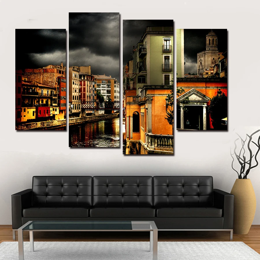 4 Panels markets Painting Canvas Wall Art Picture Home Decoration