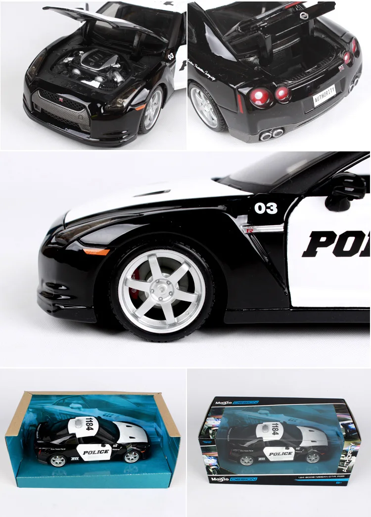 Maisto 1:24 Ford Mustang GT police car alloy authorized car model crafts decoration toy tools Collecting gifts