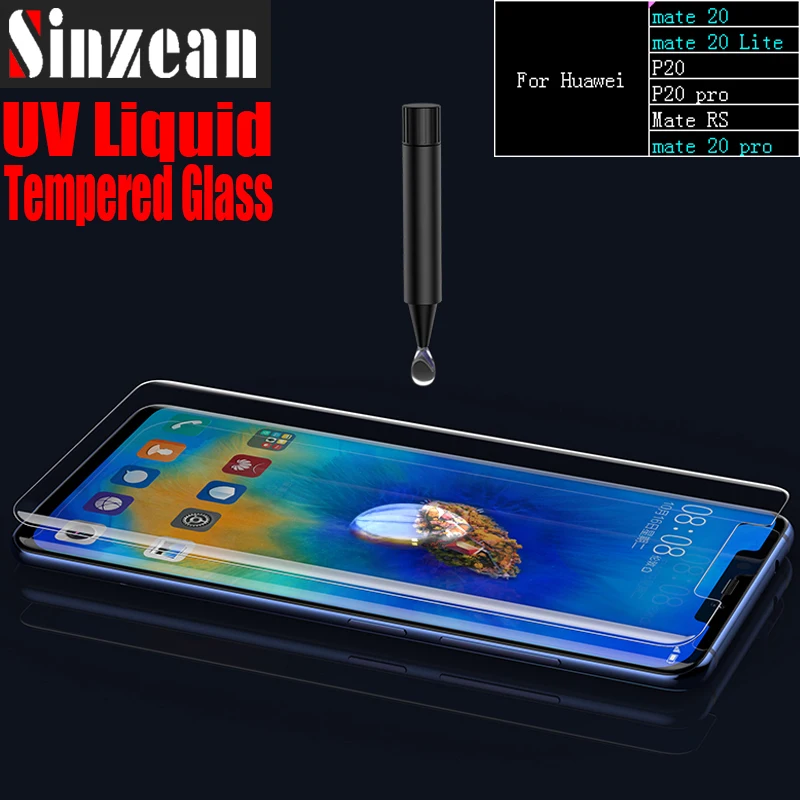 Sinzean 260 шт. 3D полное покрытие УФ Клей закаленное стекло для Huawei mate 20 pro/ P30 pro/mate RS/mate
