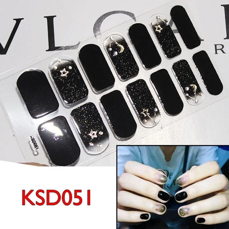 Леди KINDOM DIY 3D звезды и луна для дизайна ногтей наклейки накладные ногти Водонепроницаемый дизайн ногтей окружающую среду фольга для обертывания ногтей - Цвет: KSD051