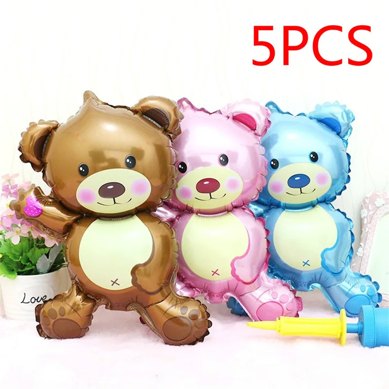 

5 Pcs 16inch Cartoon Cute Bear Mini Safety Child Toy Decoration Balloon Foil Balloon Birthday Party