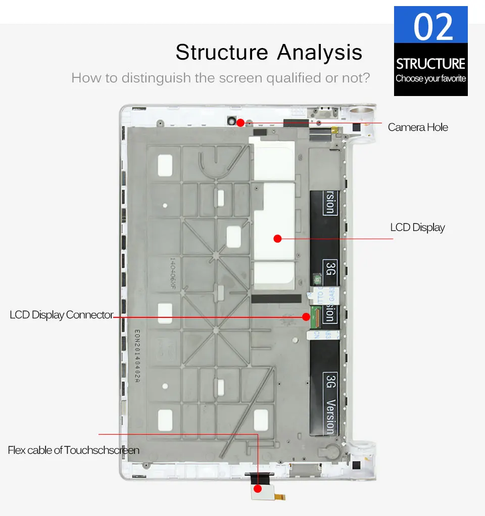 Для lenovo B8000 Yoga Tablet 10 ремонт полный ЖК-дисплей панель монитор Сенсорный экран дигитайзер сенсор в сборе с рамкой