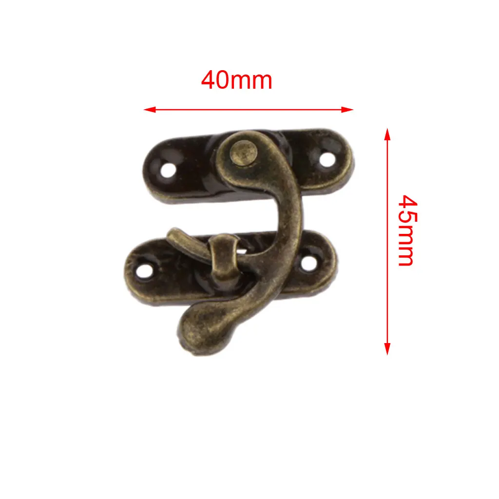 10 Sets Swing Lock Swing Bag Clasps Box Latch Closure Chest Hook With Screws for Toolbox Jewelry Box Necklace Case