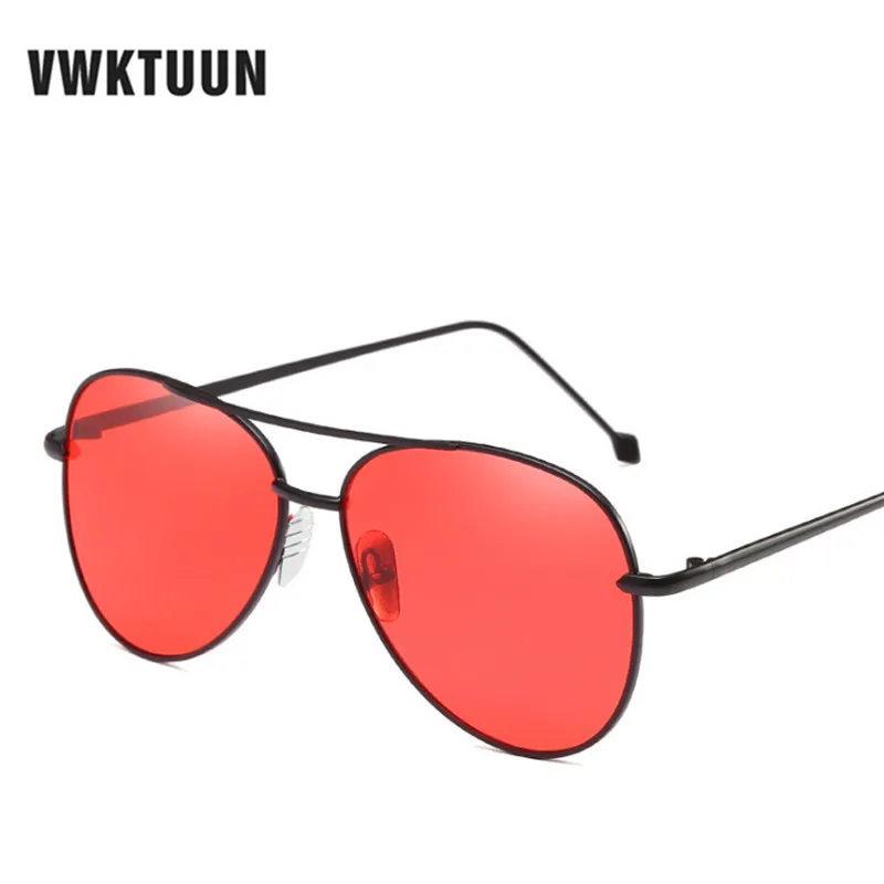 

VWKTUUN Sunglasses Women Men Pilot Sunglasses Gradient Lens Sunglass Retro UV400 Female Points Oversized Glasses Eyewear