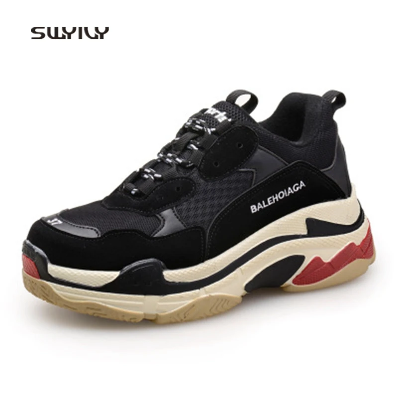

SWYIVY Men And Women Runing Shoes Platform Cushioning Unisex Sneakers 2018 New Breathable Big Size46 Male And Female Sport Shoes