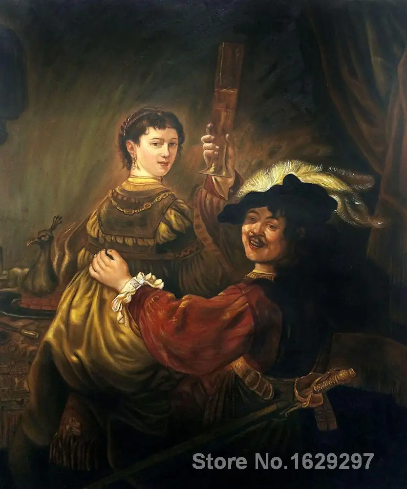 Картины Рембрандта и саскии в притче о prodigal son от rembrandt van Rijn парусиновая живопись