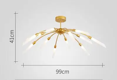 Современная Свеча Блеск G9 Светодиодная люстра матовая черная Золотая Потолочная люстра лампа для спальни Внутреннее освещение Luminaria Lamparas - Цвет абажура: 12 light gold