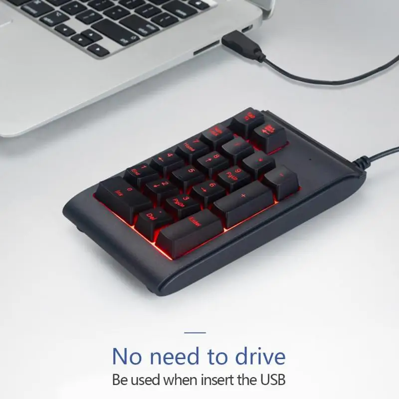 ALLOYSEED portable Numeric Keypad Wired 19 Keys Mini Numpad LED Backlight Digital Numeric Keyboard for Computer Laptop PC ALLOYSEED portable Numeric Keypad Wired 19 Keys Mini Numpad LED Backlight Digital Numeric Keyboard for Computer Laptop PC