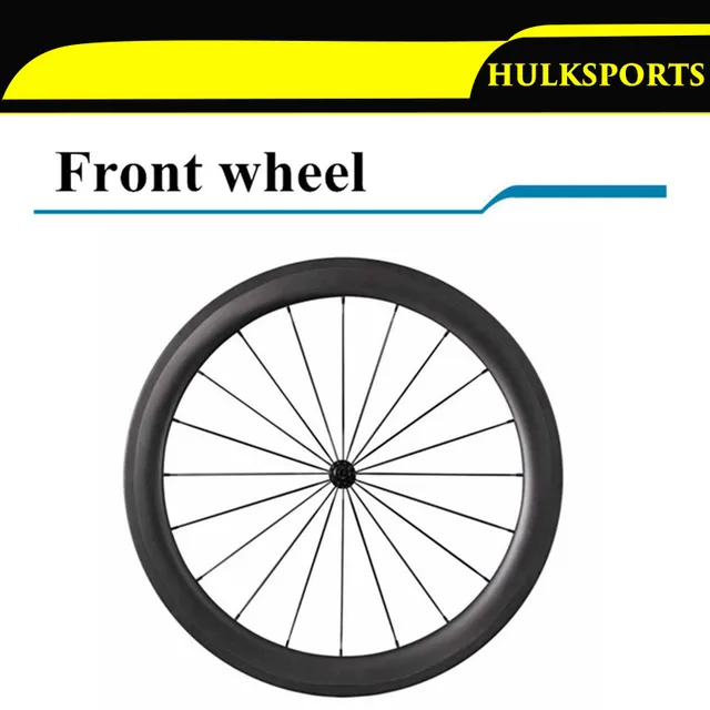 Cheap 25mm Width 60mm Clincher Road Bike Carbon Wheels 700C Powerway R51 Pull Straight Hubs Road Bicycle Wheelset Bike Parts