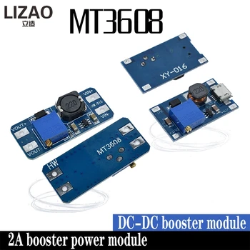 

LIZAO MT3608 DC-DC Adjustable Boost Module 2A Boost Plate Step Up Module with MICRO USB 2V-24V to 5V 9V 12V 28V