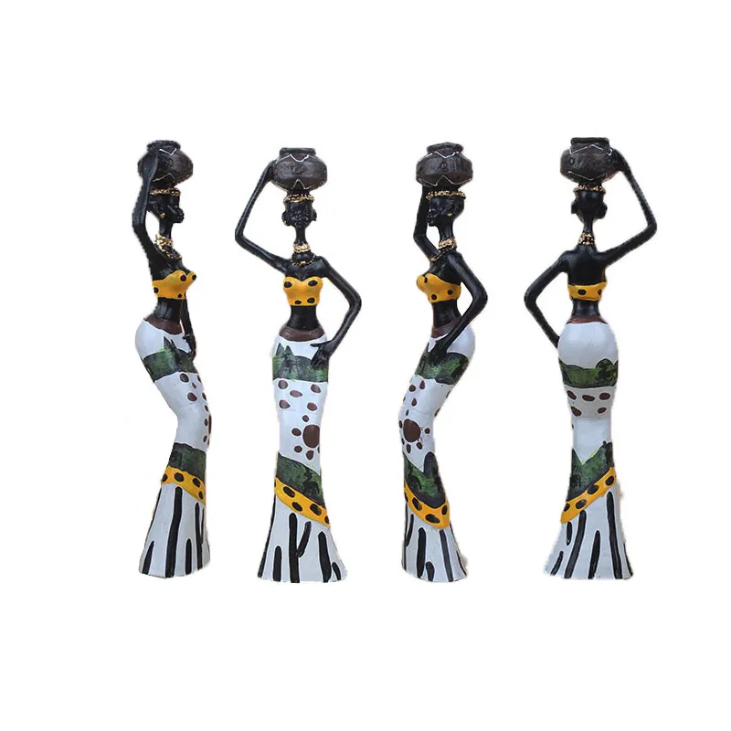 Буф 3 шт./компл. Скульптура украшения дома аксессуары наборы для ухода за кожей в статуя смолы украшение для дома в африканском стиле женские staue Творческий Скульптура