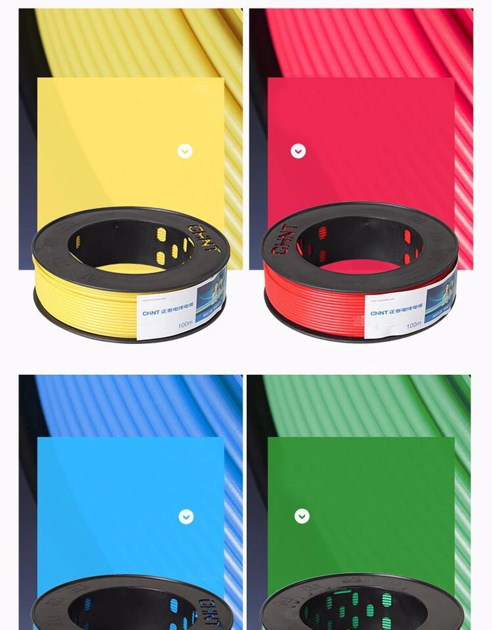 Fios e Cabos Metros de Multi-cor Chnt Single-core Cobre Praça Mobiliário Doméstico Duro Núcleo gb 100 Trançado Sleeving Bv2.5 3 High Quality Renovação da Casa