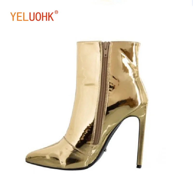 heeled leather utility boots