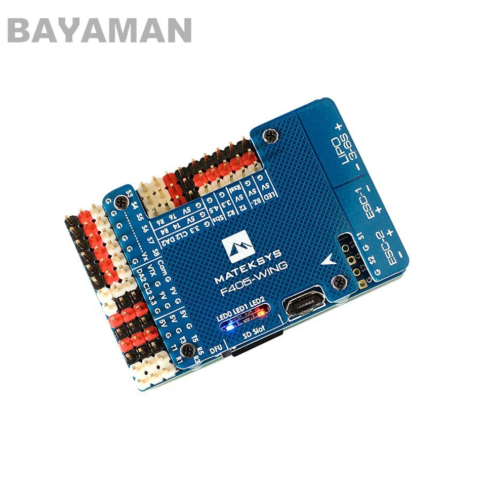 

1pc Matek Systems F405-WING F405 Flight Controller Board Built-in inverter for SBUS input RC Drone for DIY Multicopter Drones