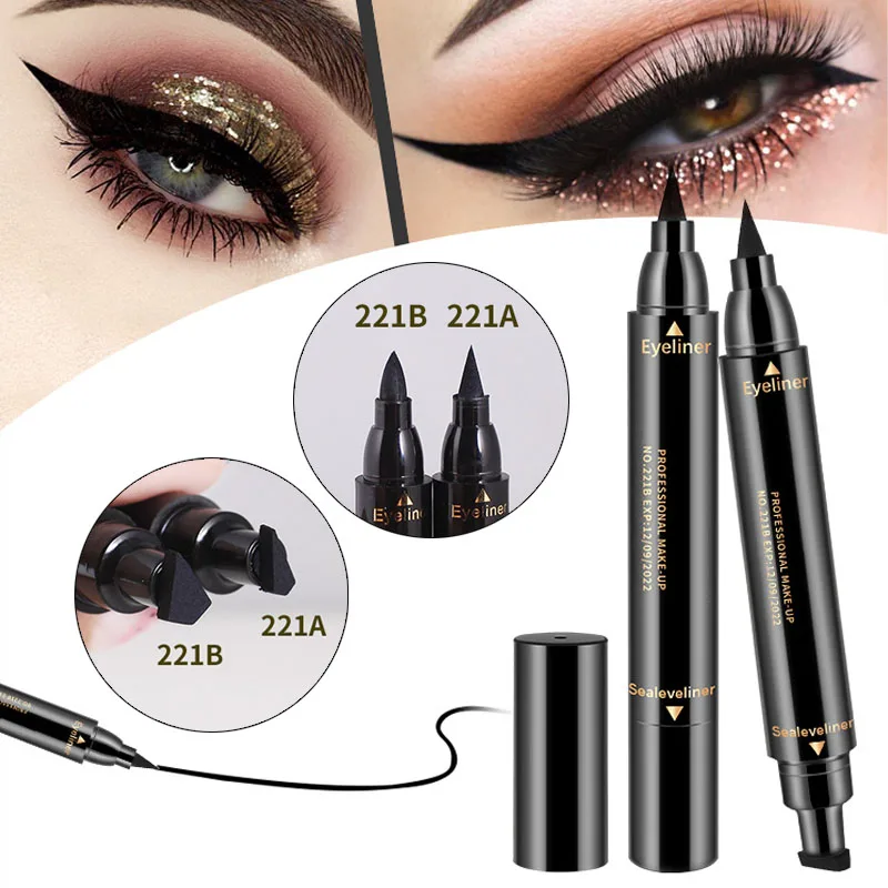 

New 2 Pcs Eyeliner Double-ended Eyeliner Pencil Waterproof Back Eyeliner Long-lasting Eye Liner Makeup Tools for Eye line pen