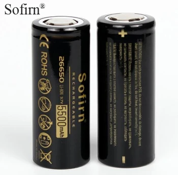 

Sofirn High Quality 26650 5500mAh Battery 3.7V HD Cell 26650 Discharge Lithium Batteries Li-ion Rechargeable Battery with Box