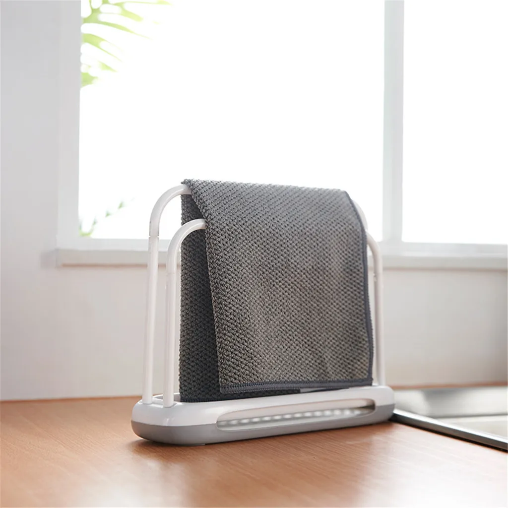 

Innovative Fashion Towel Hanging Double Layer With Drain Sink Drying Rag Hook Frame Double Pole Rag Rack 25.3* 7.2*19.6cmJun 3