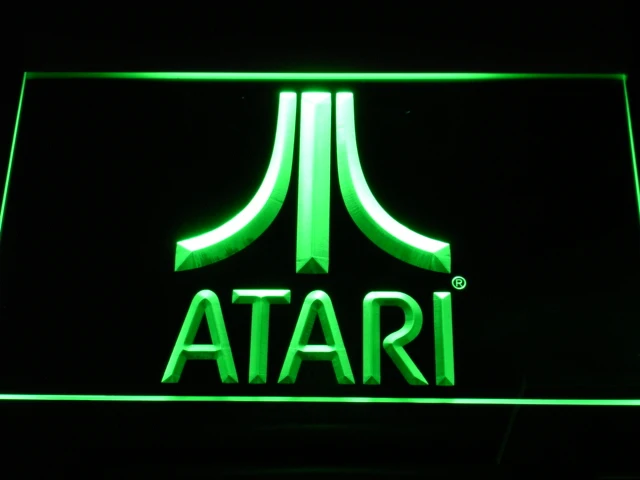 E022 Atari игра ПК логотип подарок дисплей светодиодный неоновый светильник вывески с включения/выключения 20+ цвета 5 размеров на выбор