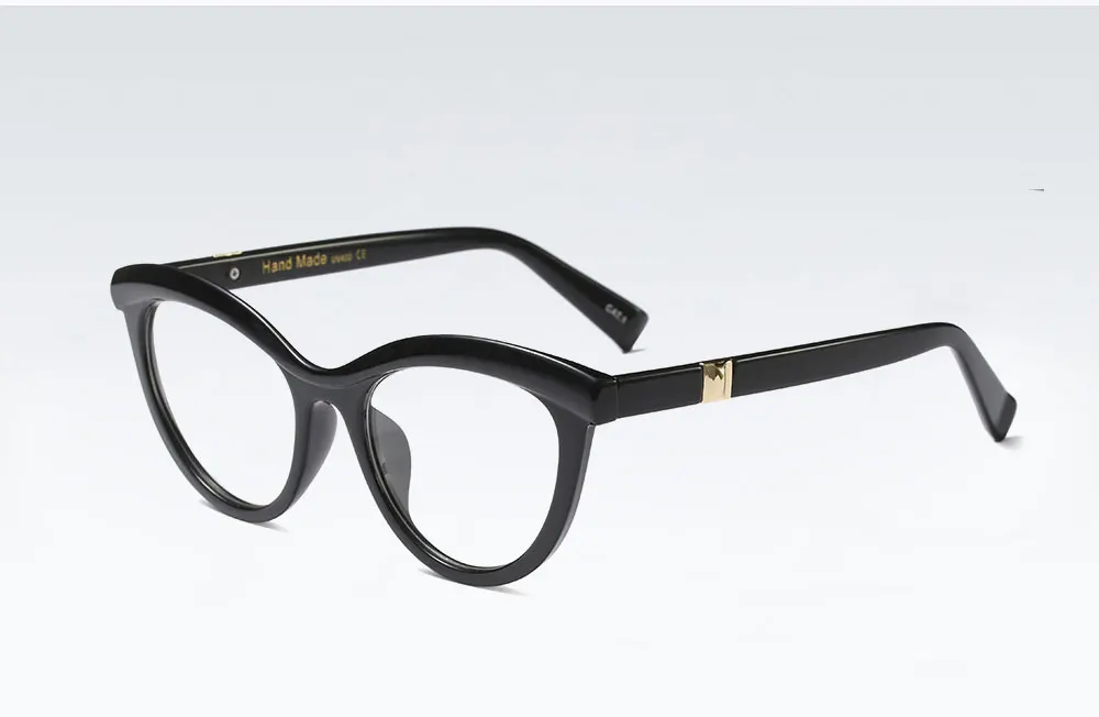 VEGA New Fashion CatEye Glasses Frame Ladies Women Eyeglasses Frames Women Cat Eye Brand Design Clear Lenses Black Leopard 214 (13)