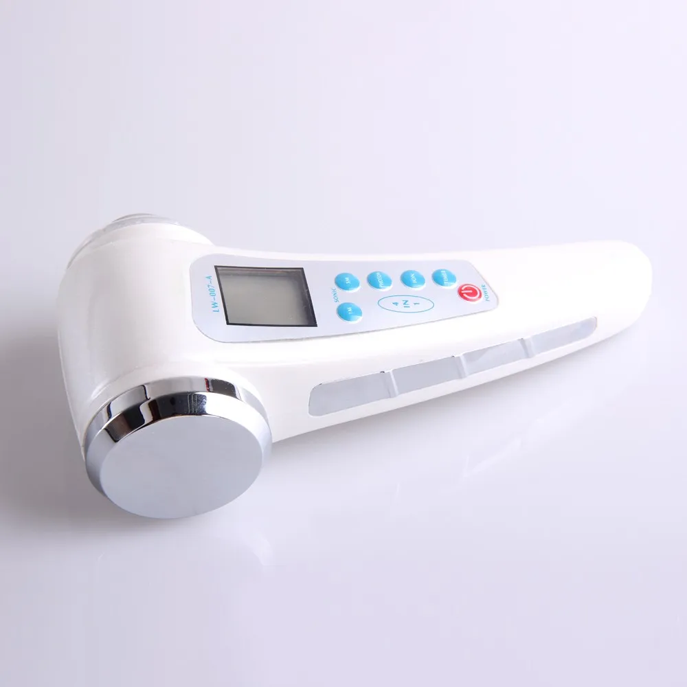 Equipamento da Beleza Ultra-sônico + Íon Galvânico + Led Rejuvenescimento da Pele 4 em 1 Ultra-som + 3 Display Fóton Massageador Facial Lcd 1 Mhz 17 Cheap Utensílios de cuidado facial
