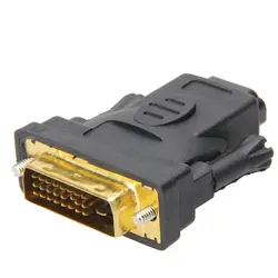 Супер качество Новый золотой покрытием DVI-D мужчин и женщин HDMI конвертер адаптер муфта Столяр конвертер