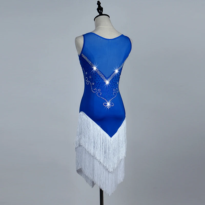 Платье для латинских танцев женское платье для соревнований для взрослых леди кисточка пикантная бахрома Сальса; бальные танцы; Танго ча Румба платья для танцев