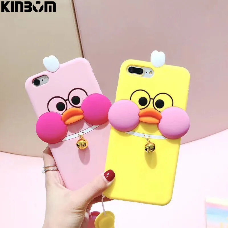 KINBOM чехол для телефона Iphone 6 6splus 7 8 plus X мультфильм телефон Чехол Мягкий