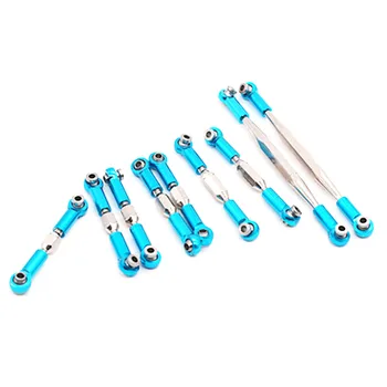 

9X Car Upgraded Accessories Metal Linkage RC Pull Rod for 1/12 WLTOYS 12428 12423 FY-03 Parts