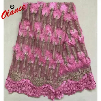 

Latest Free Shipping Appliqued Kniphofia Flowers Design with Small Sunshine Rhinestones CS6 For Wedding Dress Tulle Lace Fabric