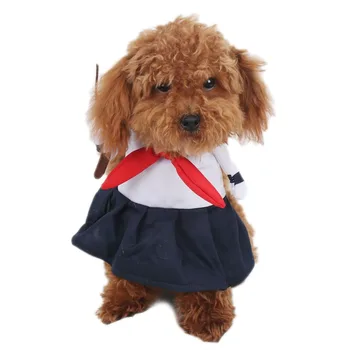 

Dogs Costumes Schoolgirl Cosplay Suit Funny Party Holiday Apparel for Pets Dog Clothes disfraz perro S-XL Dropshipping Support
