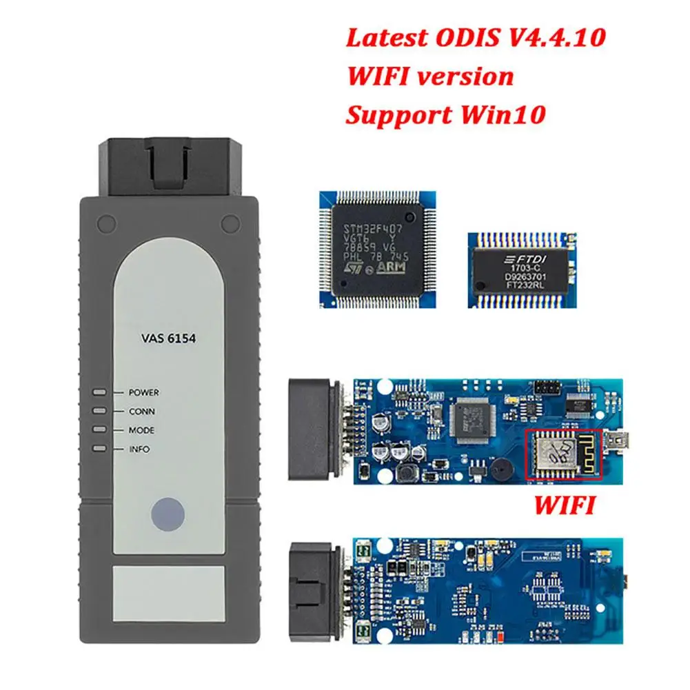 

diagnostic VAS 6154 ODIS V4.4.1 WiFi OBD OBD2 Diagnostic Tool VAS5054A 4.3.3 Scanner for VW