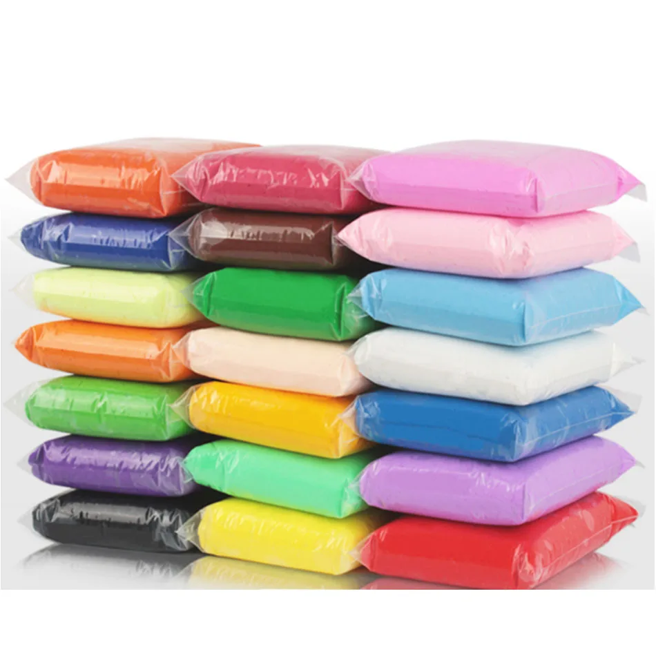 

24 Color/set Light Clay Air Dry Polymer Plasticine Modelling Clay Super Light DIY Soft Creative Handgum Educational Clay Toys