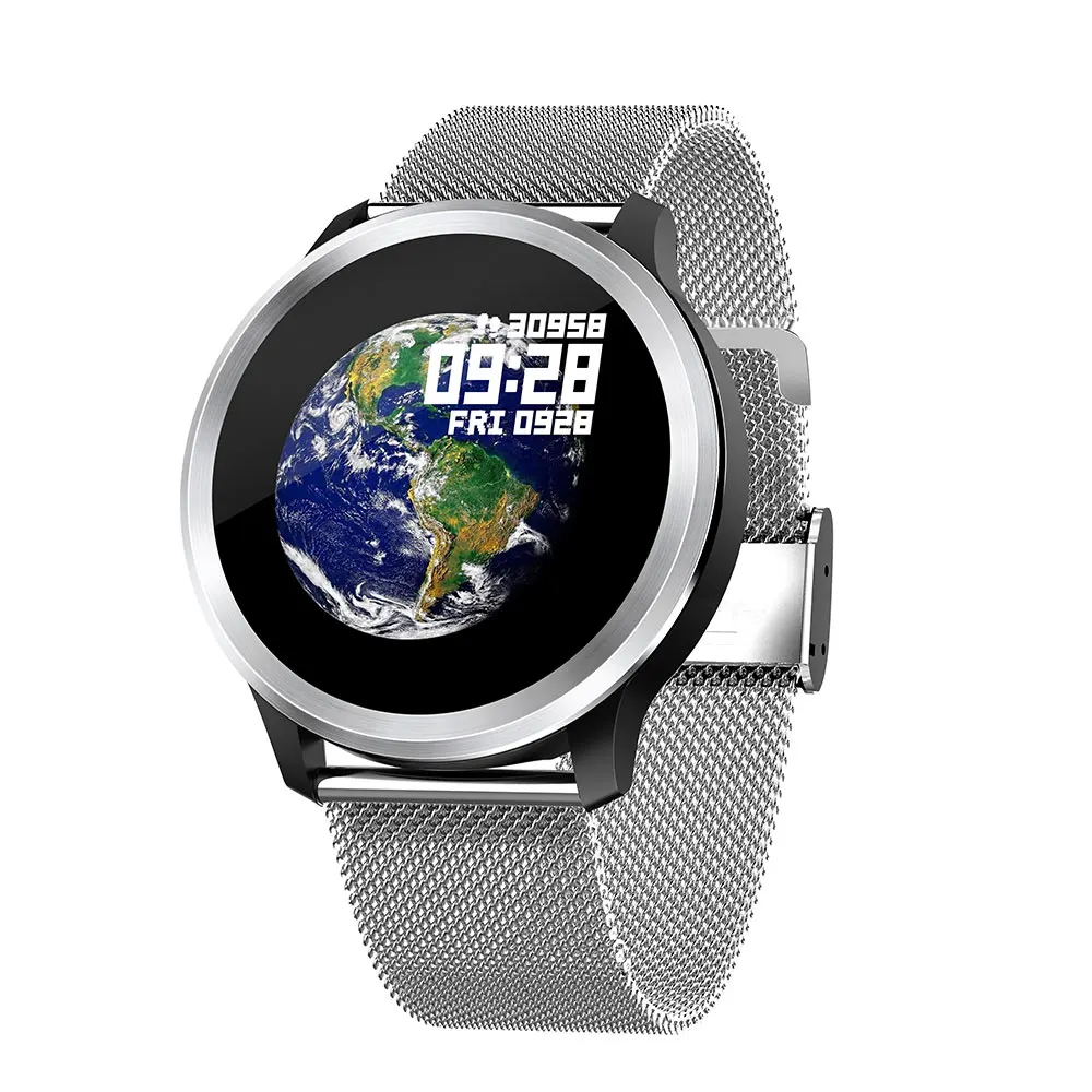E18 наручные часы водонепроницаемые Смарт HRV отчет артериального давления браслет PPG ЭКГ Smartwatch для Android часы соединяющиеся со смартфоном монитор - Цвет: Silver steel