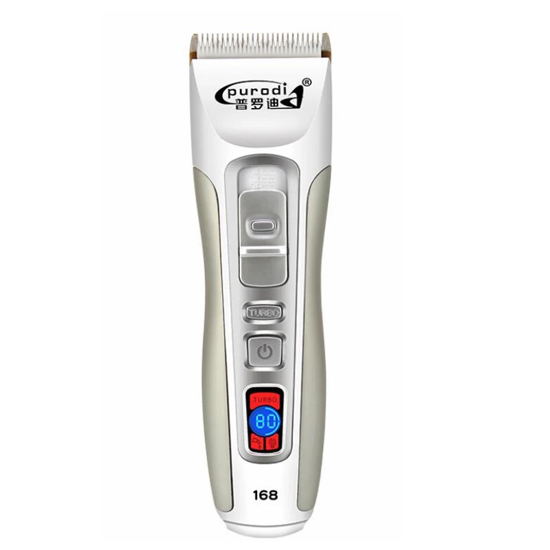 

Professional Electric Hair Clipper Titanium Blade LCD Display Hair Clipper Hair Cutting Machine TURBO Speed Adjustable