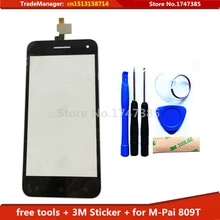 Tools+3M Sticker Original Touch Screen For MPai 809T Glass sensor for M-Pai 809T CT3S0899FPC-A2-E touch screen digitizer Black