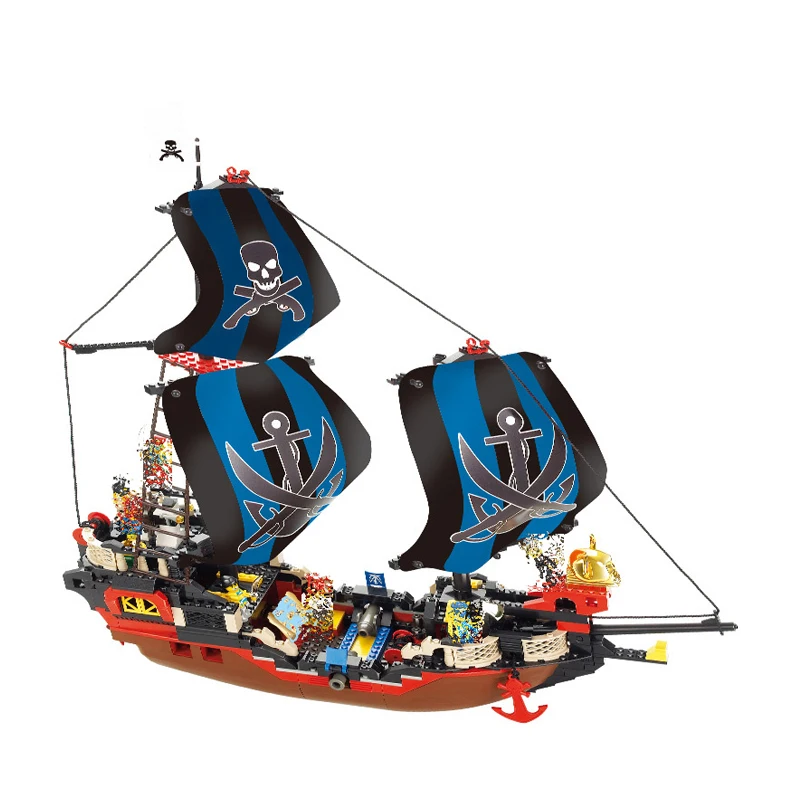 

Wonderful Pirate Black Pearled Ship Boat Models Building Blocks Compatible Legoings Developmental Toys For Children