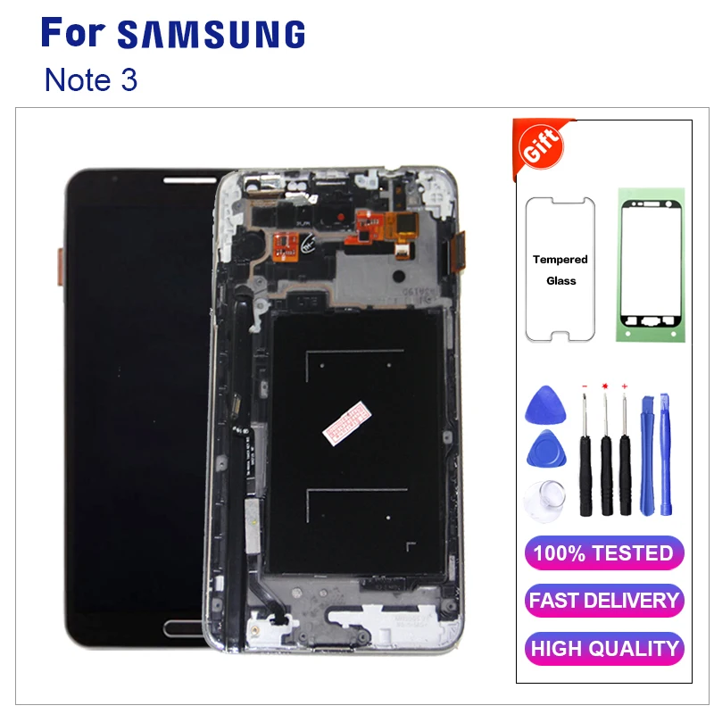 AMOLED для samsung Note 3 ЖК дисплей экран + мобильный телефон сталь плёнки сборки запчасти