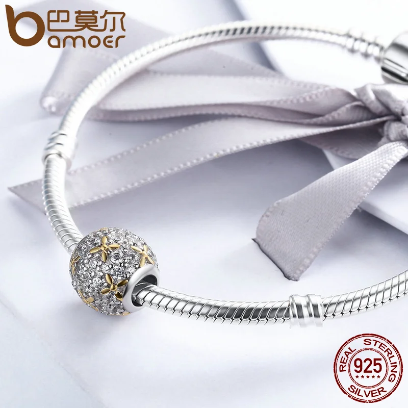 Billige BAMOER Mode Neue 925 Sterling Silber Firefly Blitz Bug Silber   Gold Farbe Perlen fit Charme Armband Schmuck Geschenk SCC154