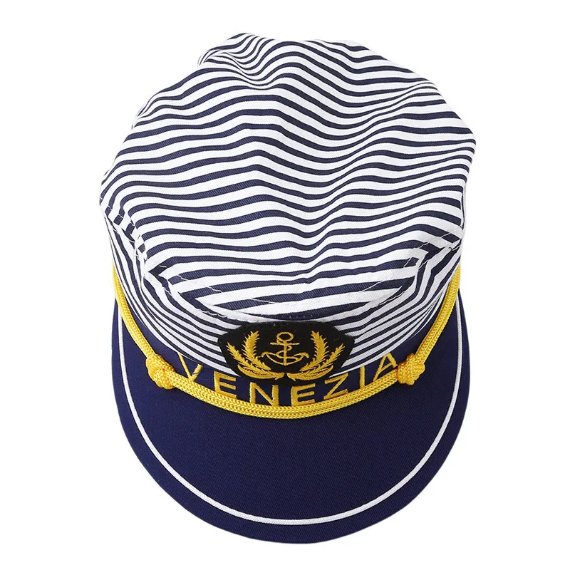 1PC2019 The Latest Navy Marine Yacht Boat Ship Sailors Navy Captain Military Cap Adult Unisex Fancy Dress Supplies