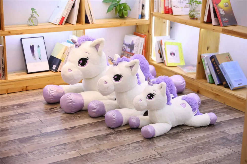 Новинка 110/60 см Единорог плюшевая игрушка мягкая набивная популярная мультяшная игрушечные единороги животное лошадь игрушка высокое качество игрушки для детей