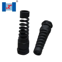 10 шт. M18 PG11 нейлон кабелепровод сальник для детей возрастом от 5 до 10 мм нить провод Пластик гибкий спиральный напряжения предохранительный кабель Анит-изгиб соединения