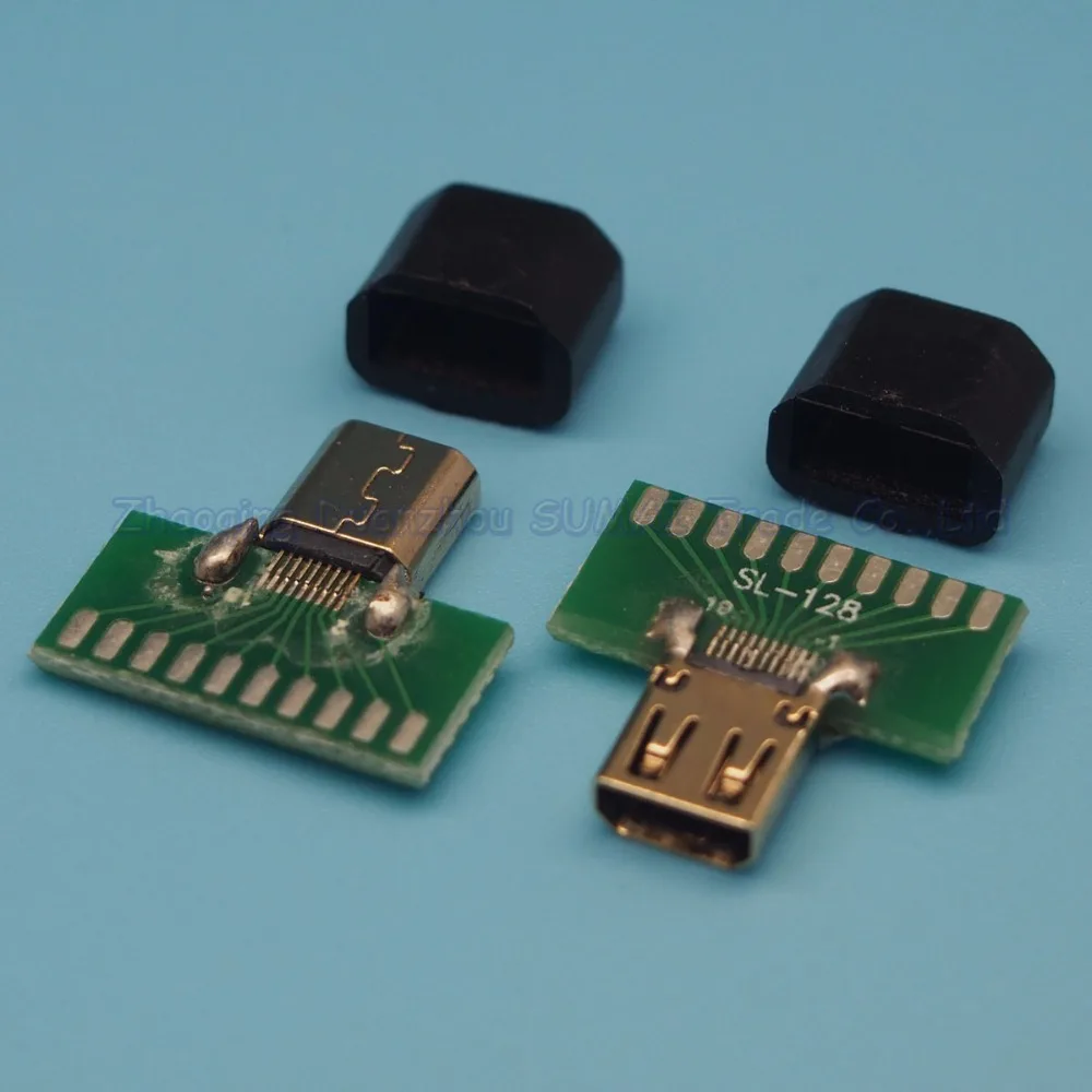 10 компл./лот Micro HDMI D Тип гнездо с печатной платы с оболочкой sl-128